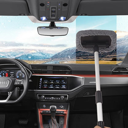 🚗 Kibővíthető szélvédő-tisztító eszköz – Hosszabbítható nyél, könnyen eléri a szélvédő minden részét, cseppmentes tisztítás✨