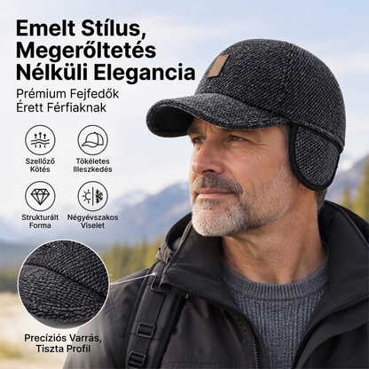🧢 Férfi meleg baseball sapka beépített fülvédővel – Meleg, szélálló, klasszikus fazon téli sétákhoz✨