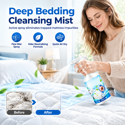 🛏️ Ágynemű és textil frissítő spray – Szagtalanít, mélytisztít, gyorsan szárad, matracon, kanapén, párnán és szőnyegen is használható✨