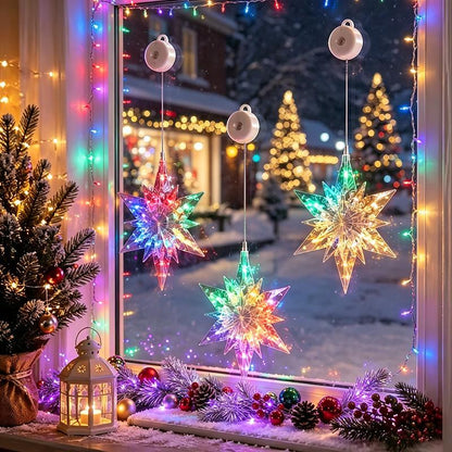 🎄 2026 AKCIÓ! DIY karácsonyi ablakvilágítás – Fúrás nélkül, nyom nélkül, elemes, újrafelhasználható, többféle ünnepi forma, meleg és színes fénnyel✨