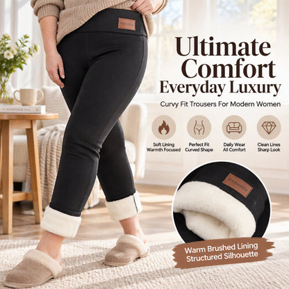 ❄️ Női magas derekú plüssbéléses meleg leggings – Puha belső szőrzet, kényelmes rugalmasság, hideg napokon is melegen tart✨