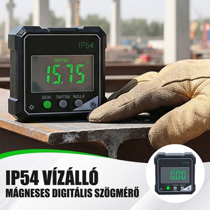 🎁 2026 ÚJ TERMÉK! 50% KEDVEZMÉNY 💥 IP54 vízálló mágneses digitális szögmérő – Pontos mérés, erős mágnes, barkácsoláshoz és otthoni javításhoz✨