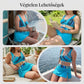 🏖️👙 Női háromrészes fürdőruha mintával – V-nyakú, húzózsinóros, keresztbe varrt hátrész 🌺💕